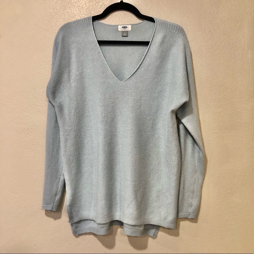 Light Blue V-Neck Sweater